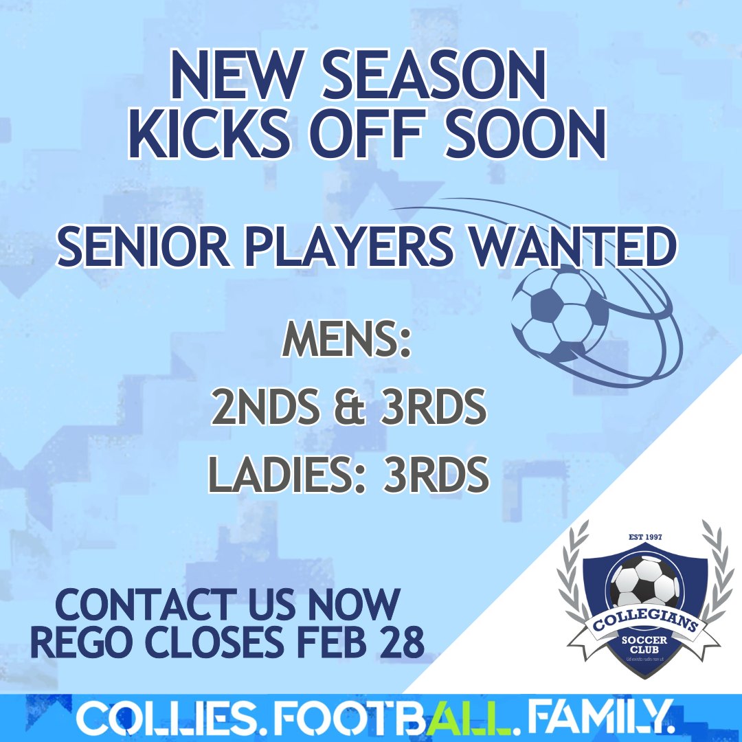 Final Call for Senior Players!